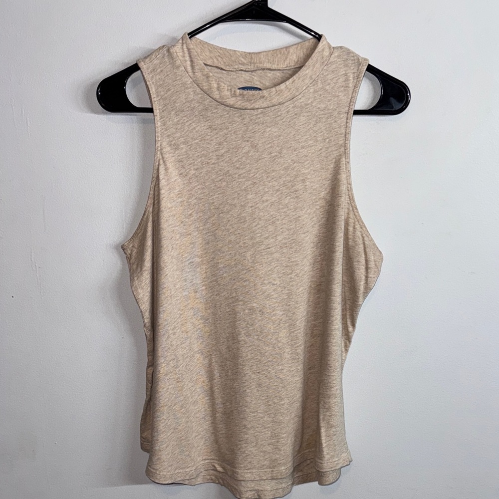 Old Navy Heathered Tan Muscle Tee